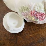 Flower pattern slip teapot