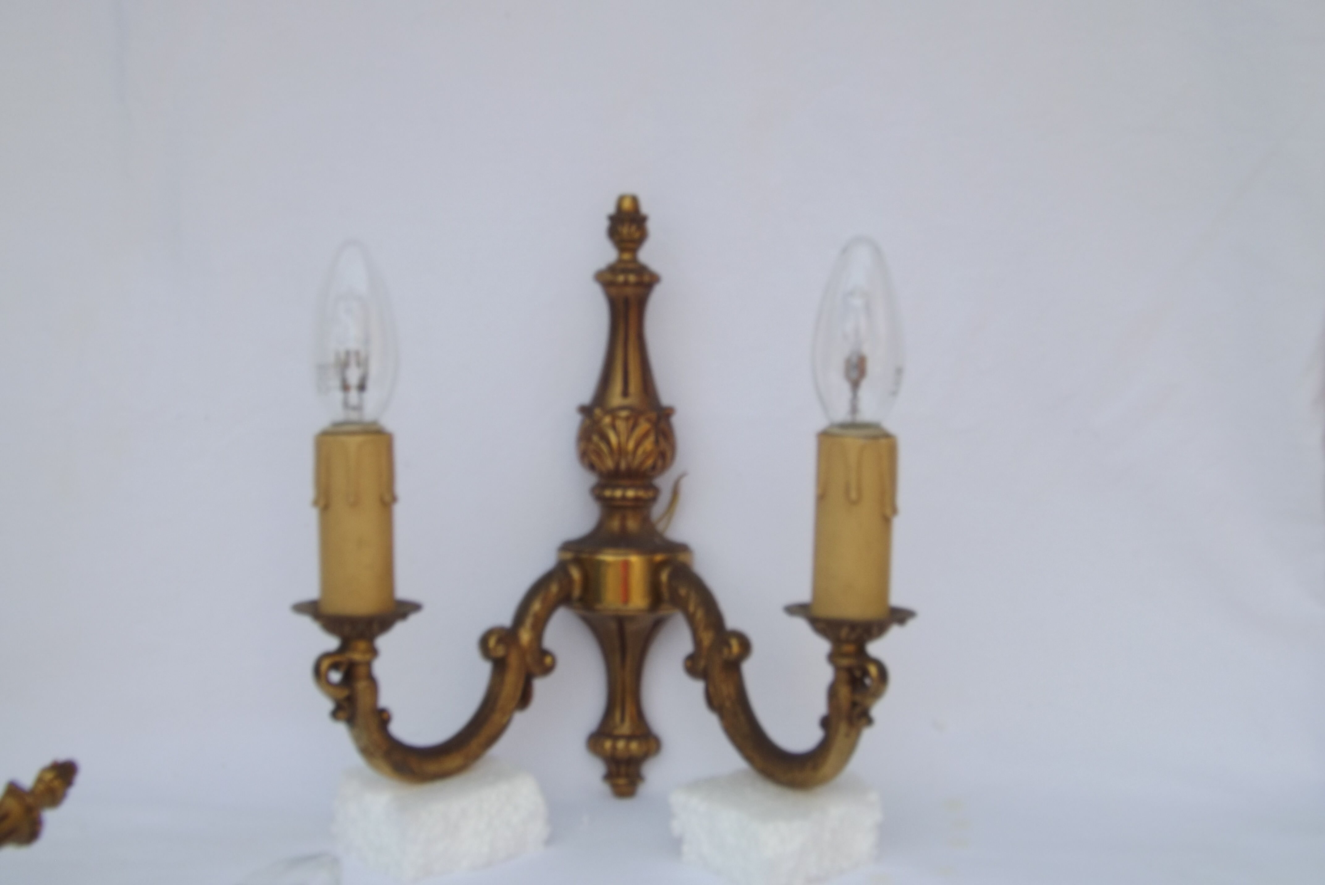 Set of 3 bronze gold appliques style Louis XVI end 19th