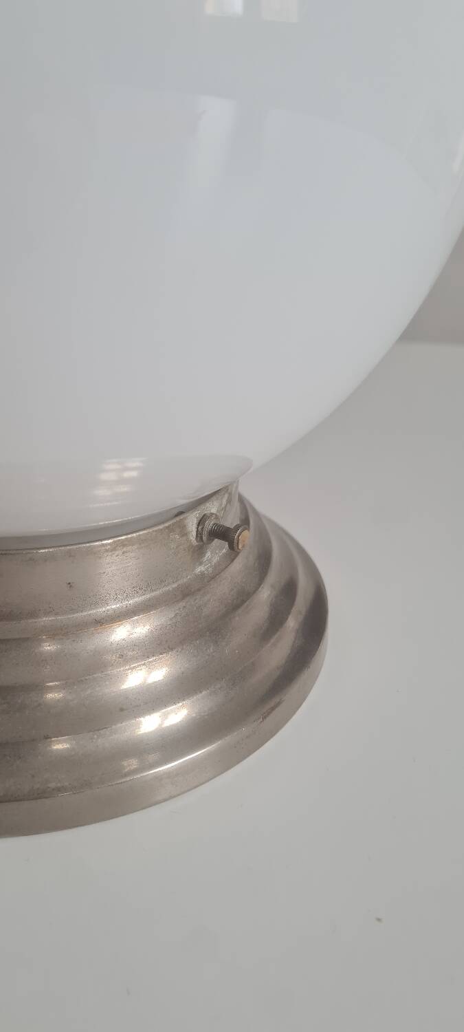 White opaline ball ceiling light