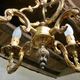 French vintage 4 branch bronze birdcage chandelier 5 arm ceiling fixture light chandelier FAL mfg