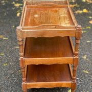 Serving cart/dessert bar trolley on wheels with removable tray