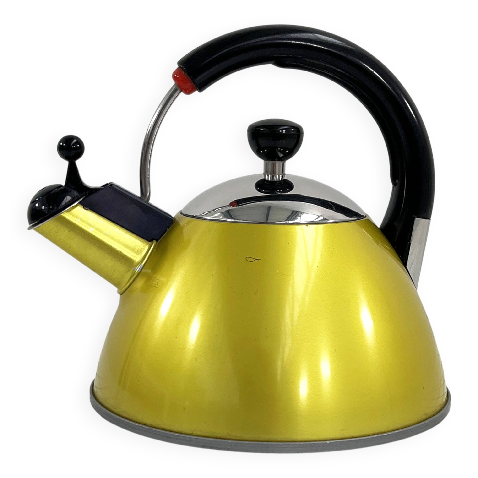 Postmodern yellow kettle by Mikado Japan, 1980