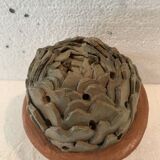 Vase soliflore en gré emmaillé XX siècle