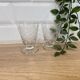 Set de 2 verres à vin en verre gravé