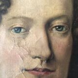 19th Century  Antique Vintage Large Original Portrait Painting of a German