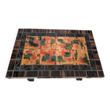 Coffee table in glazed ceramic tiles from the 60s/70s