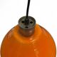 Vintage orange glass pendant light / space age chandelier