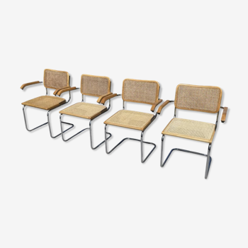Ensemble de 4 fauteuils modèle B64 Cesca