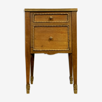 Louis XVI ceremonial piece of furniture in blond mahogany around 1800