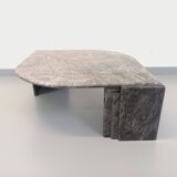 Vintage grey marble coffee table from the 1970s.