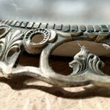 Openwork glass and brass ceiling lamp