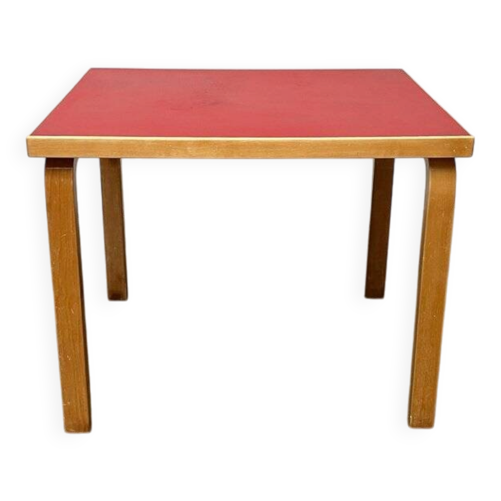 Mid-century red dining table or desk by Alvar Aalto for Artek, 1960s