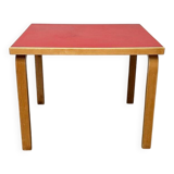 Mid-century red dining table or desk by Alvar Aalto for Artek, 1960s