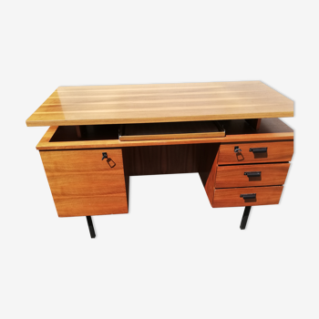 Bureau vintage 3 tiroirs 1 porte