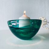 Kosta Boba green glass candle holder