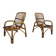 Set of Italian Bamboo Armchairs, 1970s