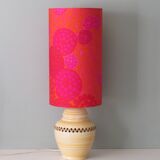 Vintage table lamp with a new custom lampshade.