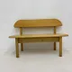 Vintage Danish Ansager Mobler solid wooden bench, 1970s