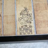 Roger Capron, rare, large coffee table with character decorations.