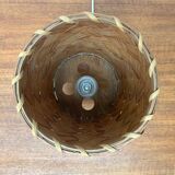 Mid-century Swedish wood veneer table lamp from Vamhus, 1960s.