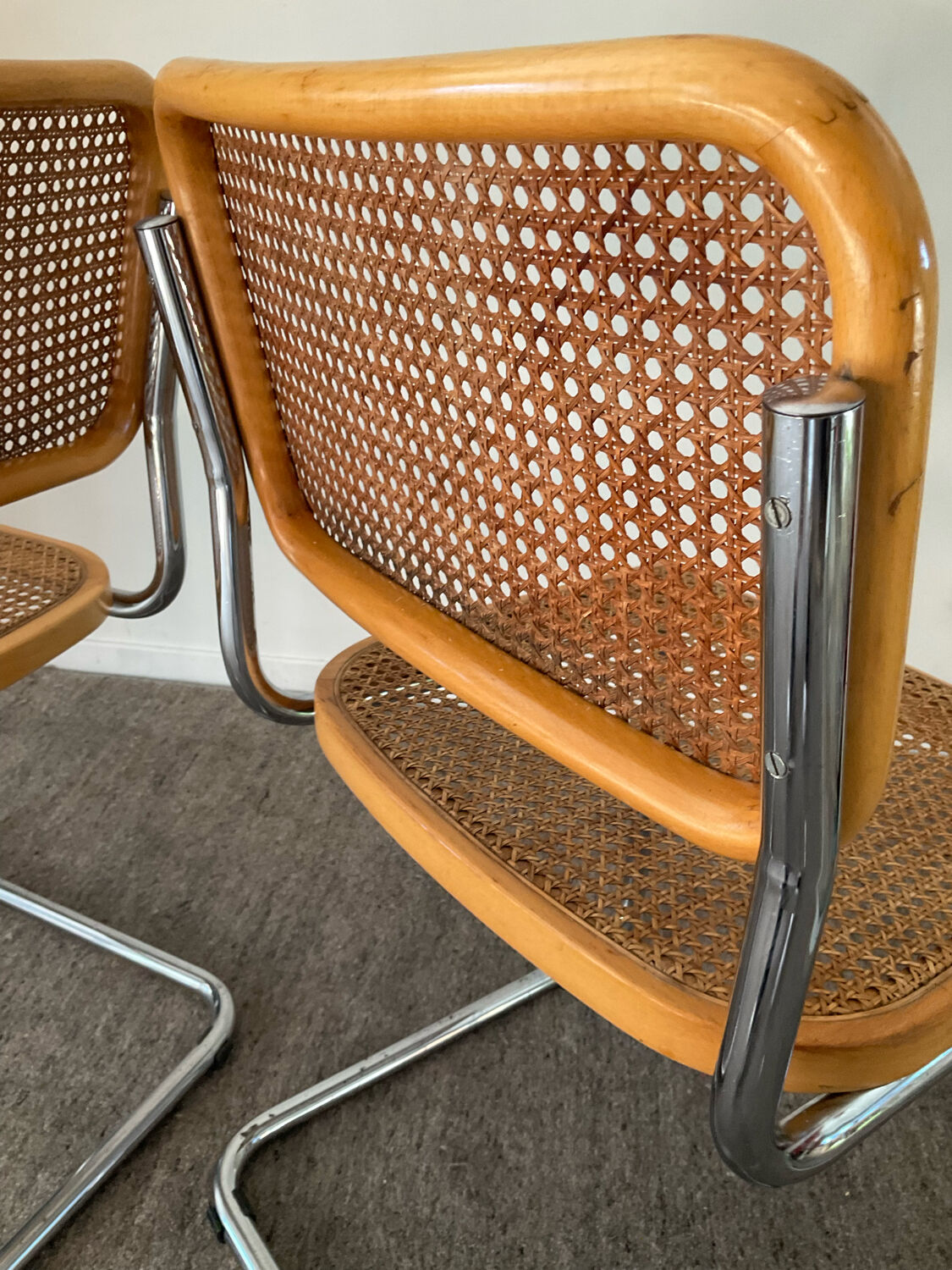 Pair of chairs Marcel Breuer Cesca B32