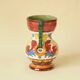 Antique polychrome ceramic vase – Italy 20th century – Handcrafted floral decoration