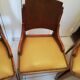 4 vintage 40s solid wood chairs and leather seating