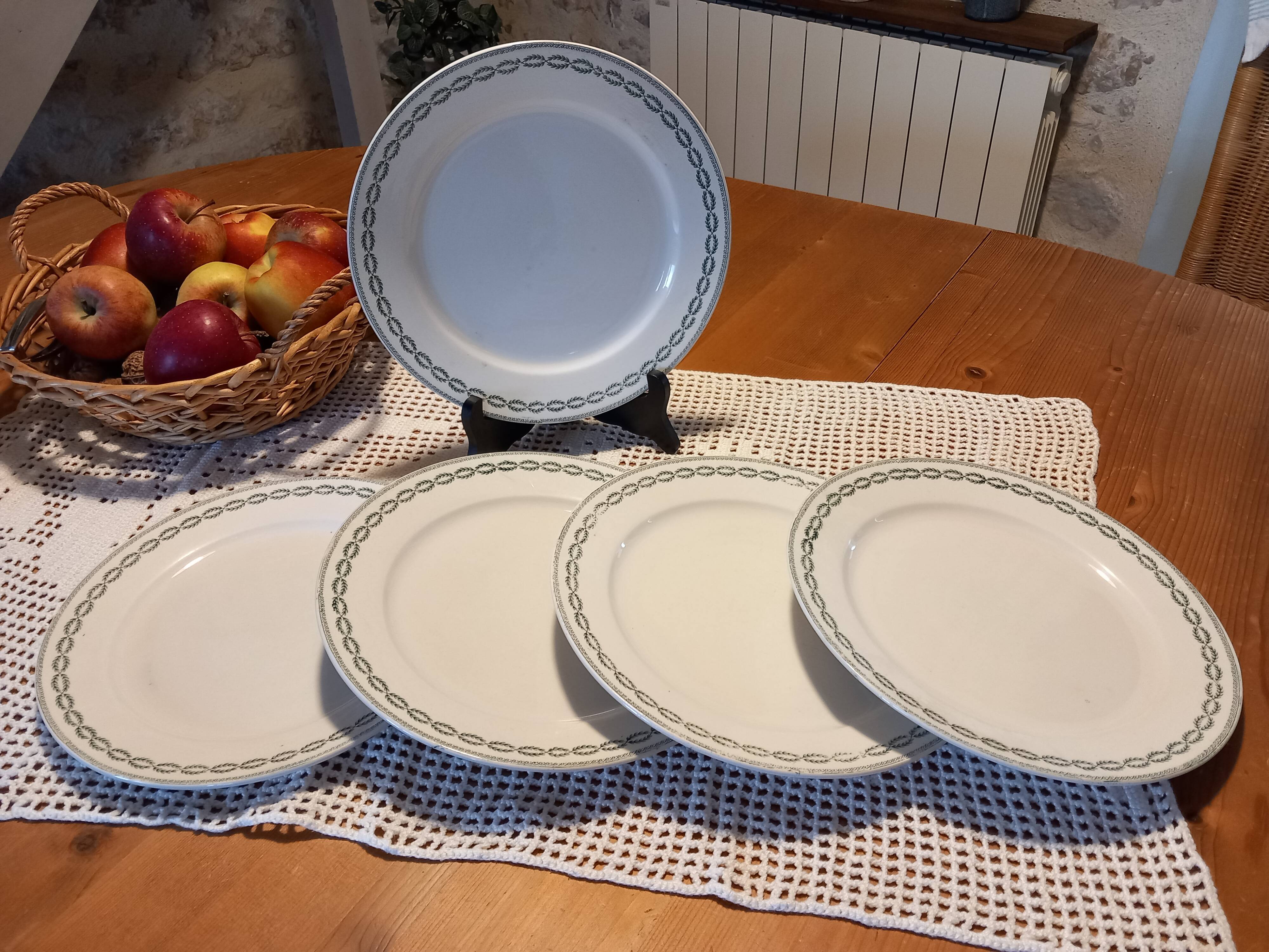 5 flat plates "Nobilis" Sarreguemines