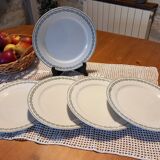 5 flat plates "Nobilis" Sarreguemines