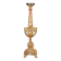 Eclectic antique candlestick in carved and gilded wood, 19th century.