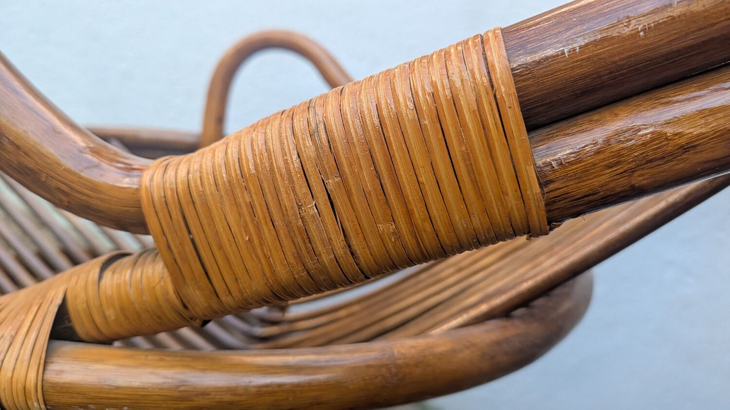 1970s spiral rattan lounge set