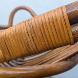 1970s spiral rattan lounge set