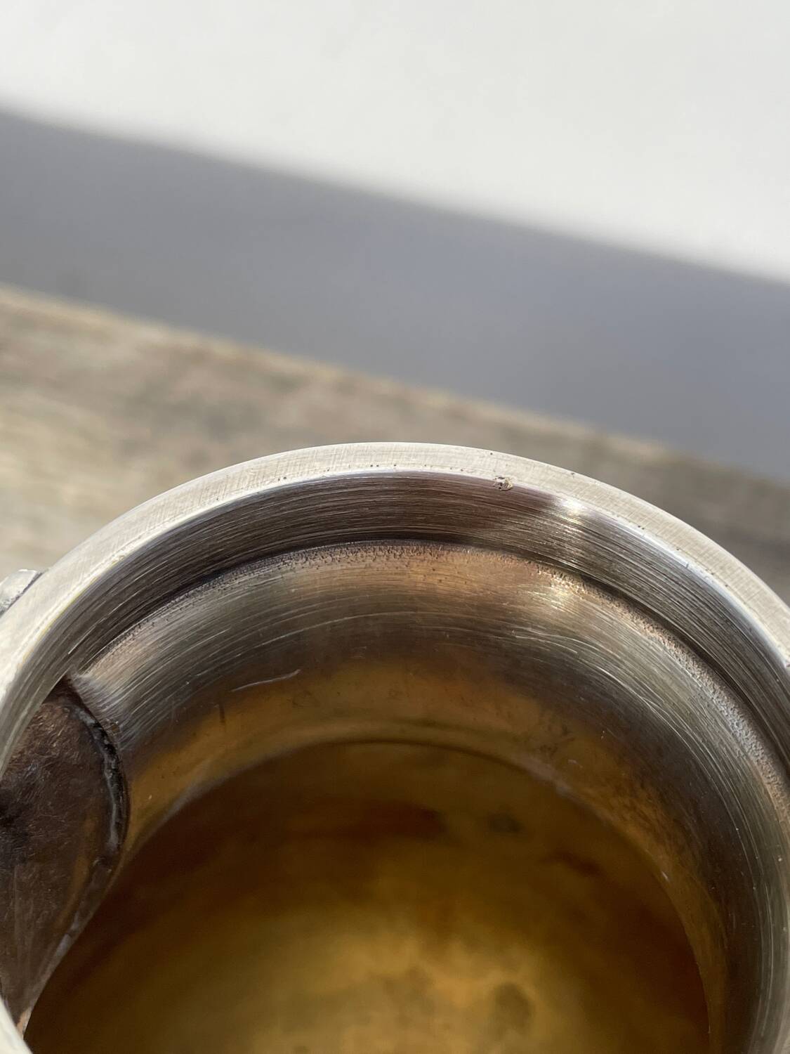 English silver-plated milk jug or vase