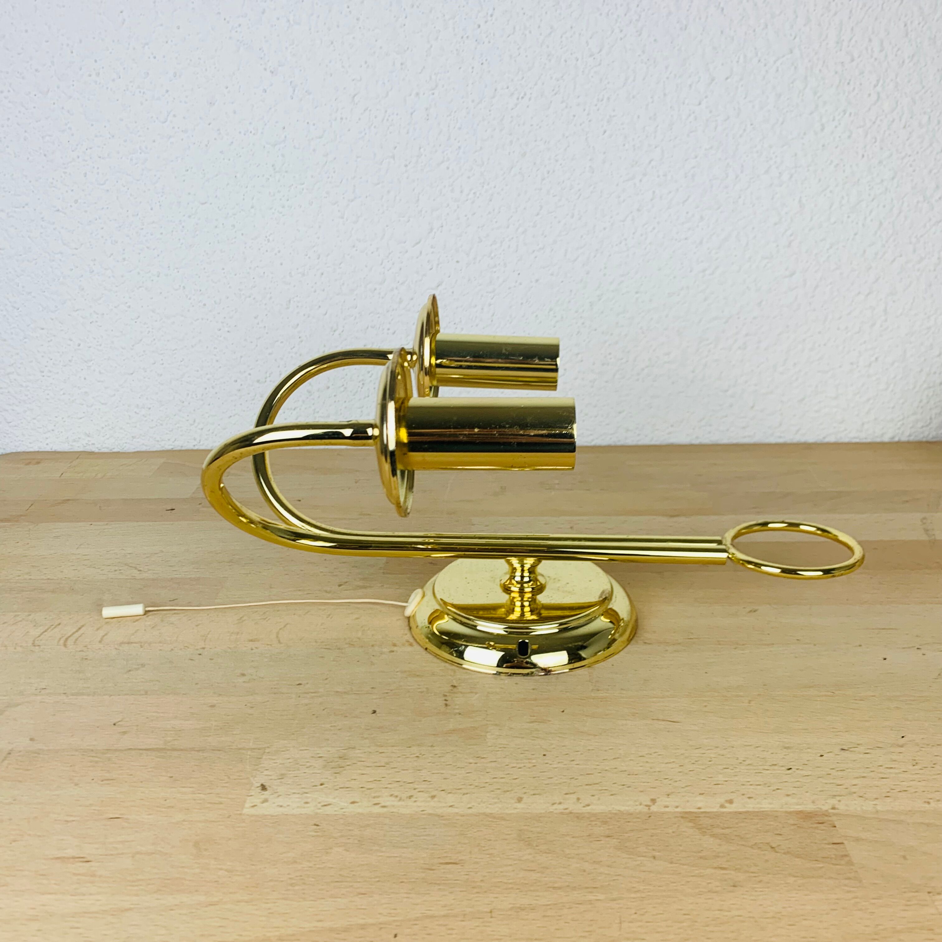Brass wall lamp Hollywood Regency Je Fassung