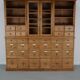 Large antique German pine apothecary cabinet / vitrine early 20th century