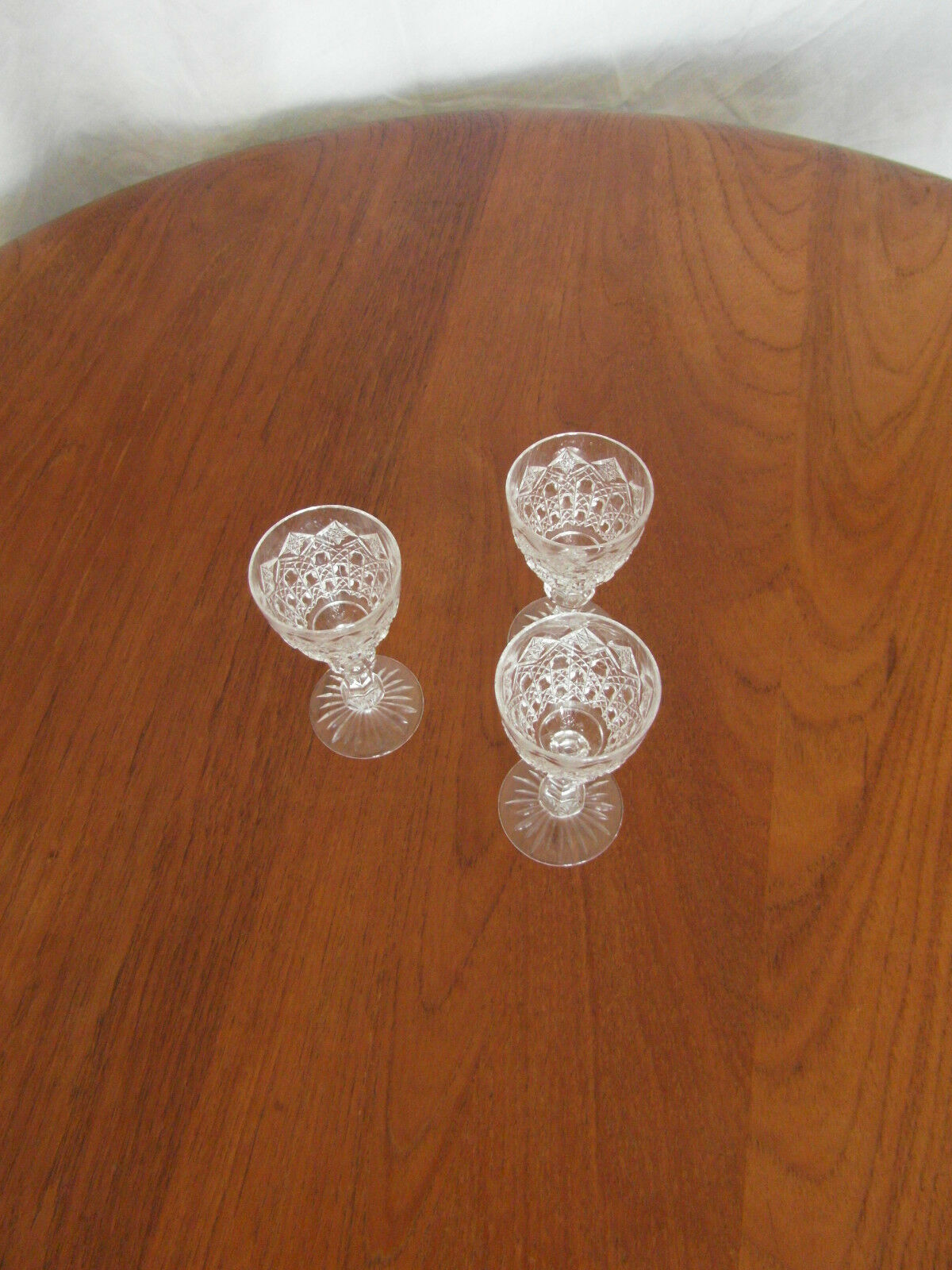 Set of 3 antique St Louis crystal glasses