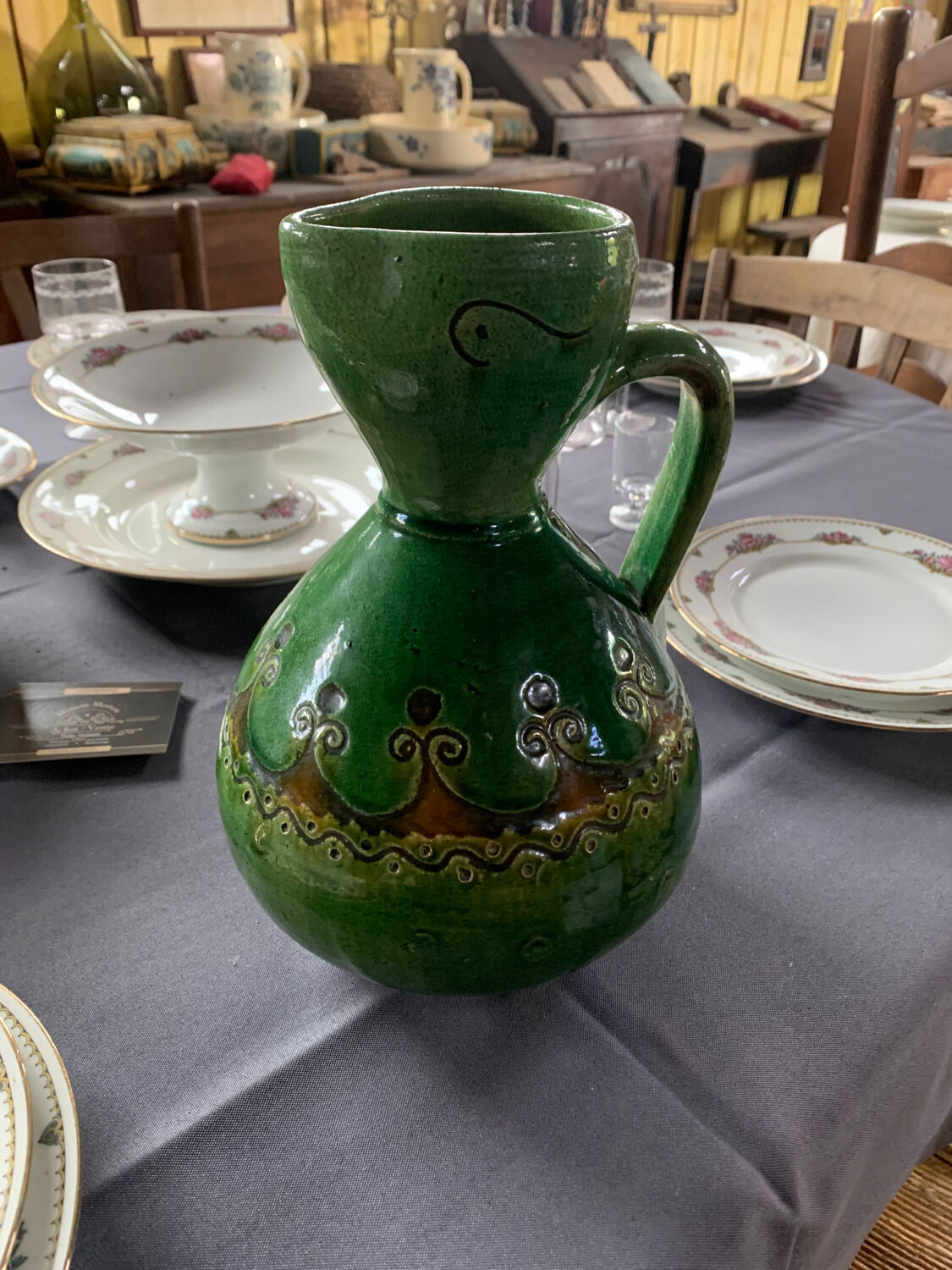 Ceramic jug signed Tito Ubeda