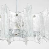 Frosted glass star chandelier J.T. Kalmar Vienna, Austria, 1960s