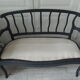 Old bench slate gray waxed finish, seat composed of a cake