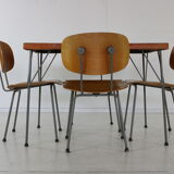 Dutch design dining set by Rietveld for Gispen Holland