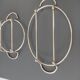 2 glass dishes with silvered steel frames from the 1960s, very good quality.