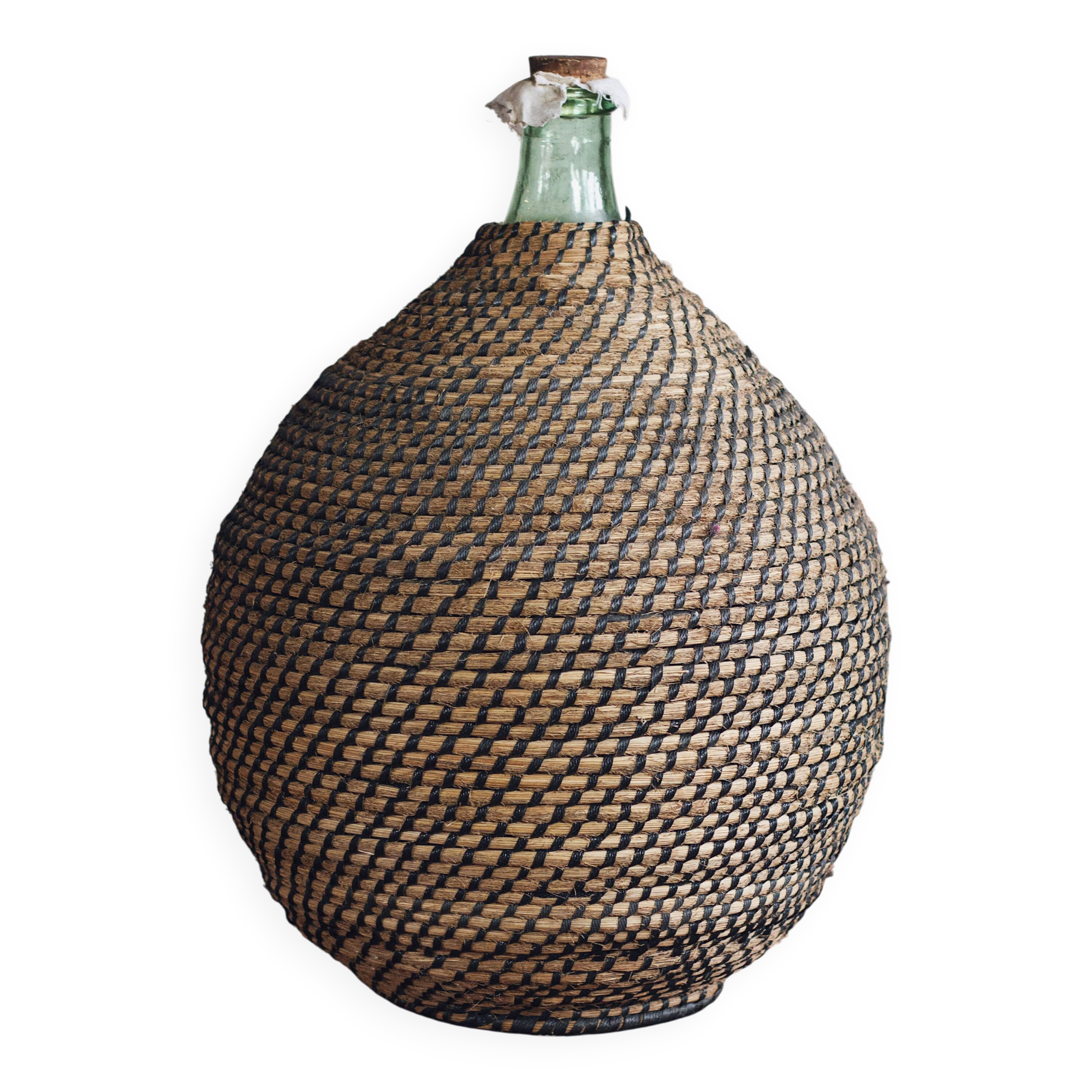 Dame-jeanne 50L recouverte de corde tressée