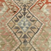 5x7 Brown & Red Turkish Vintage Kilim Rug 148x223Cm SK 35162