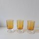 Lot de 3 verres à pied ambrée