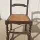 6 wooden and straw chairs, Louis XIII style