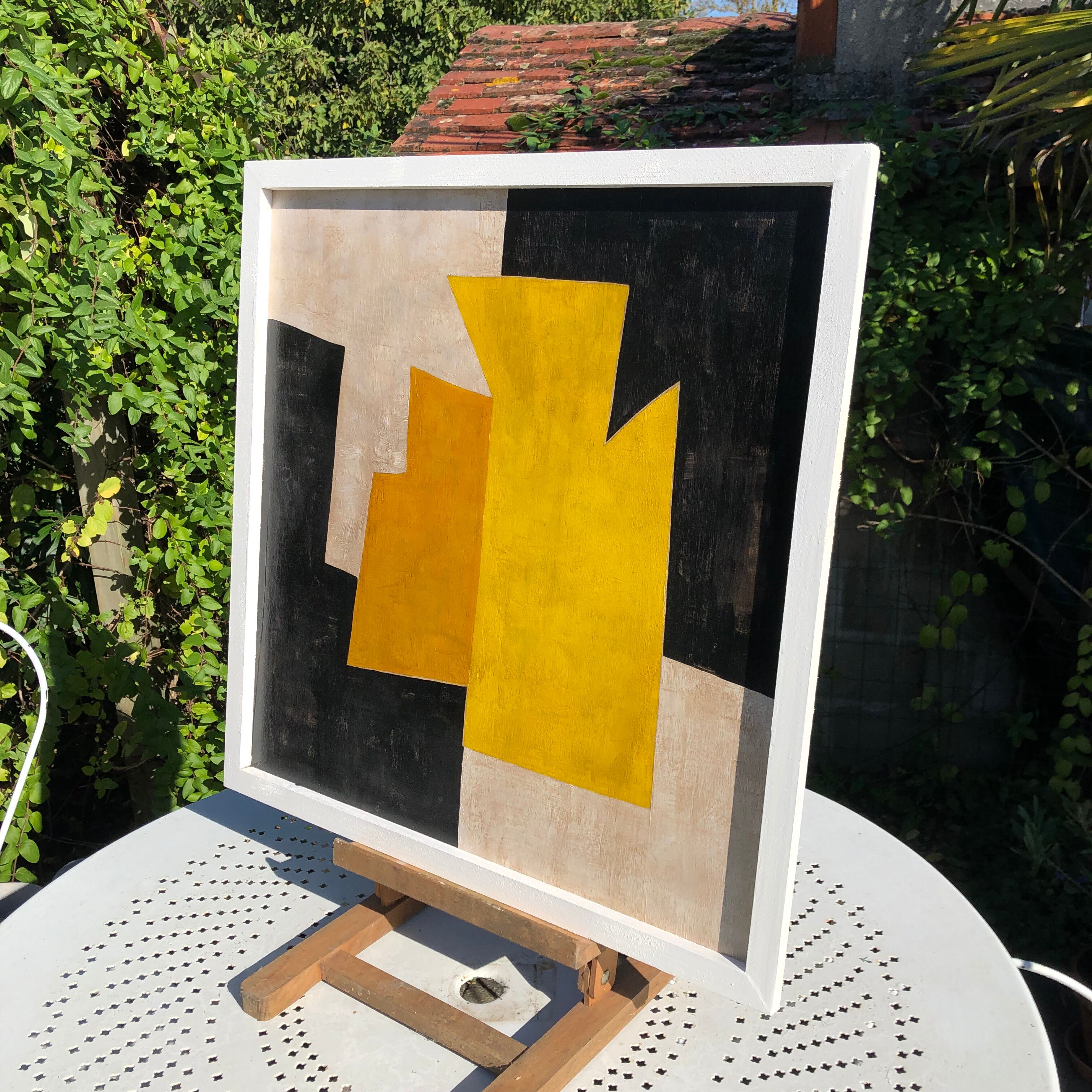 Oil on abstract wood