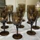 Smoke black tint stemmed glasses
