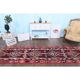 1970s Vintage Turkish Hand-Knotted Wool Cotton Purple Runner Rug 83x310