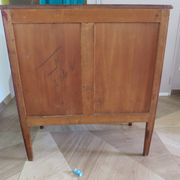 Art Deco chest of drawers - 4 drawers - locks - checkered wood veneer top - 50s