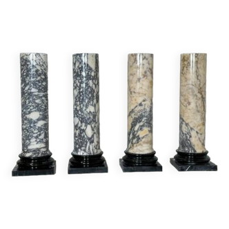Set of 4 Marble Columns, Italy, 1980s